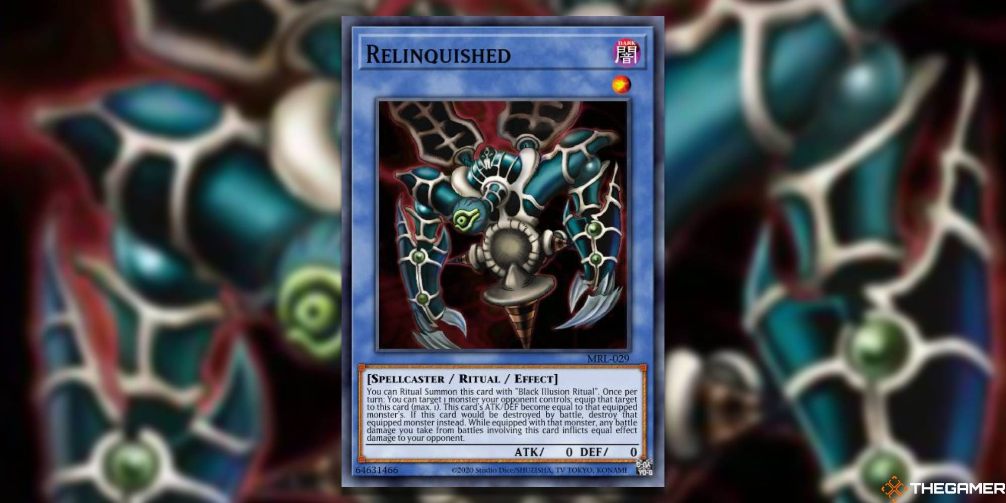 Relinquished from Yu-Gi-Oh Spell Ruler.