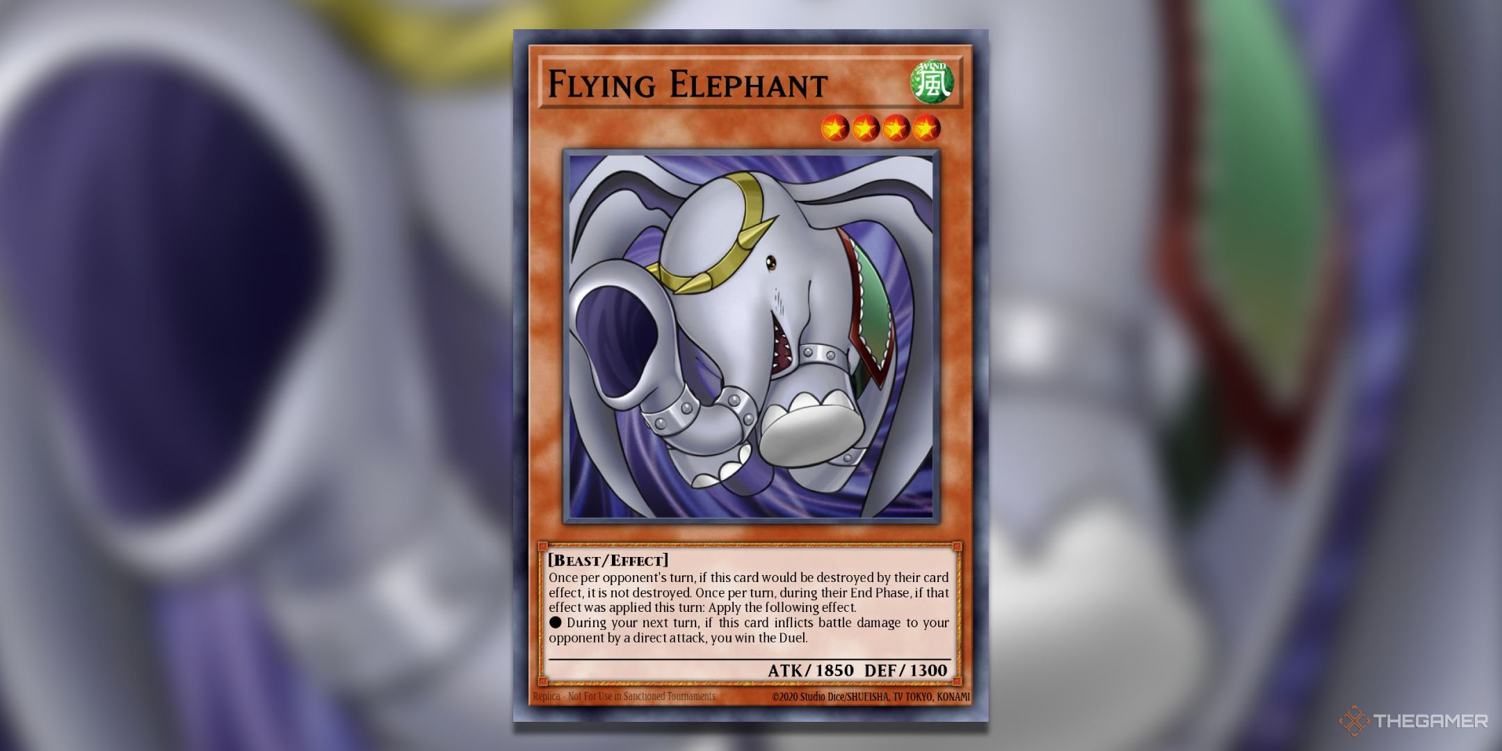 Flying Elephant Yu-Gi-Oh! TCG Card Art.