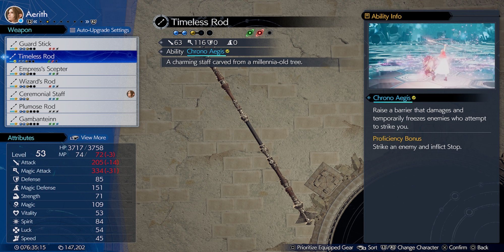 Timeless Rod weapon in Final Fantasy 7 Rebirth