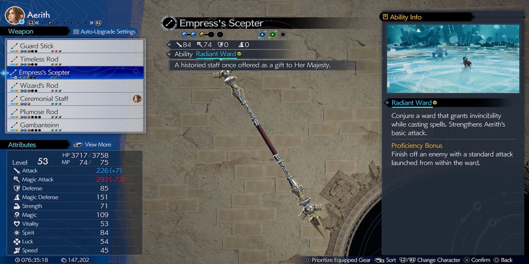 Empress’s Scepter weapon in Final Fantasy 7 Rebirth