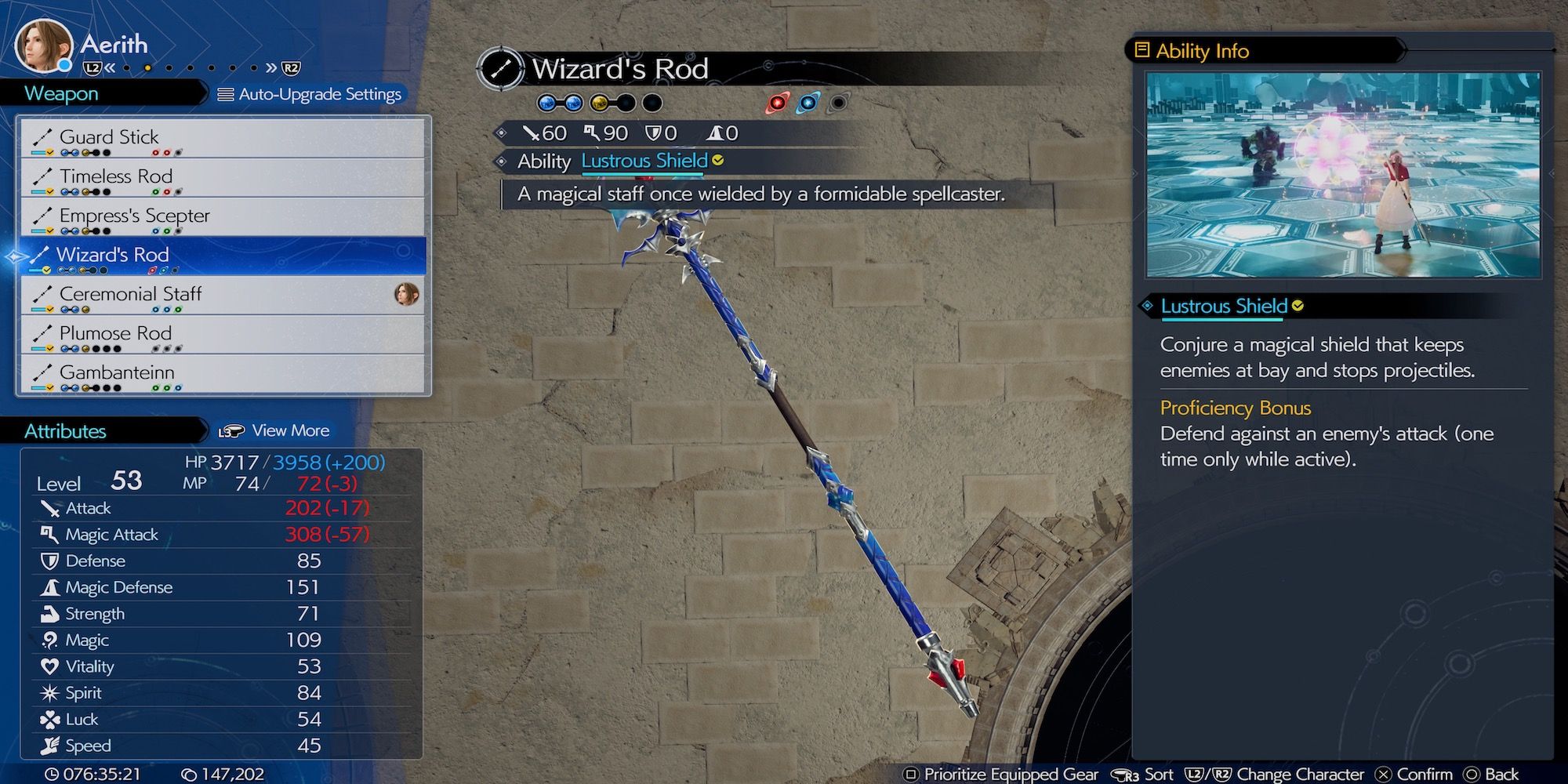 Wizard’s Rod weapon in Final Fantasy 7 Rebirth