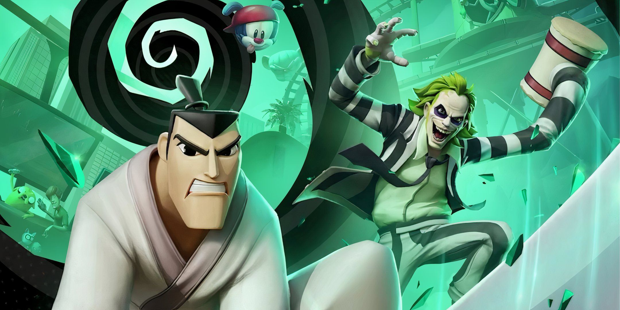 Samurai Jack and Beetlejuice in MultiVersus Season 2.