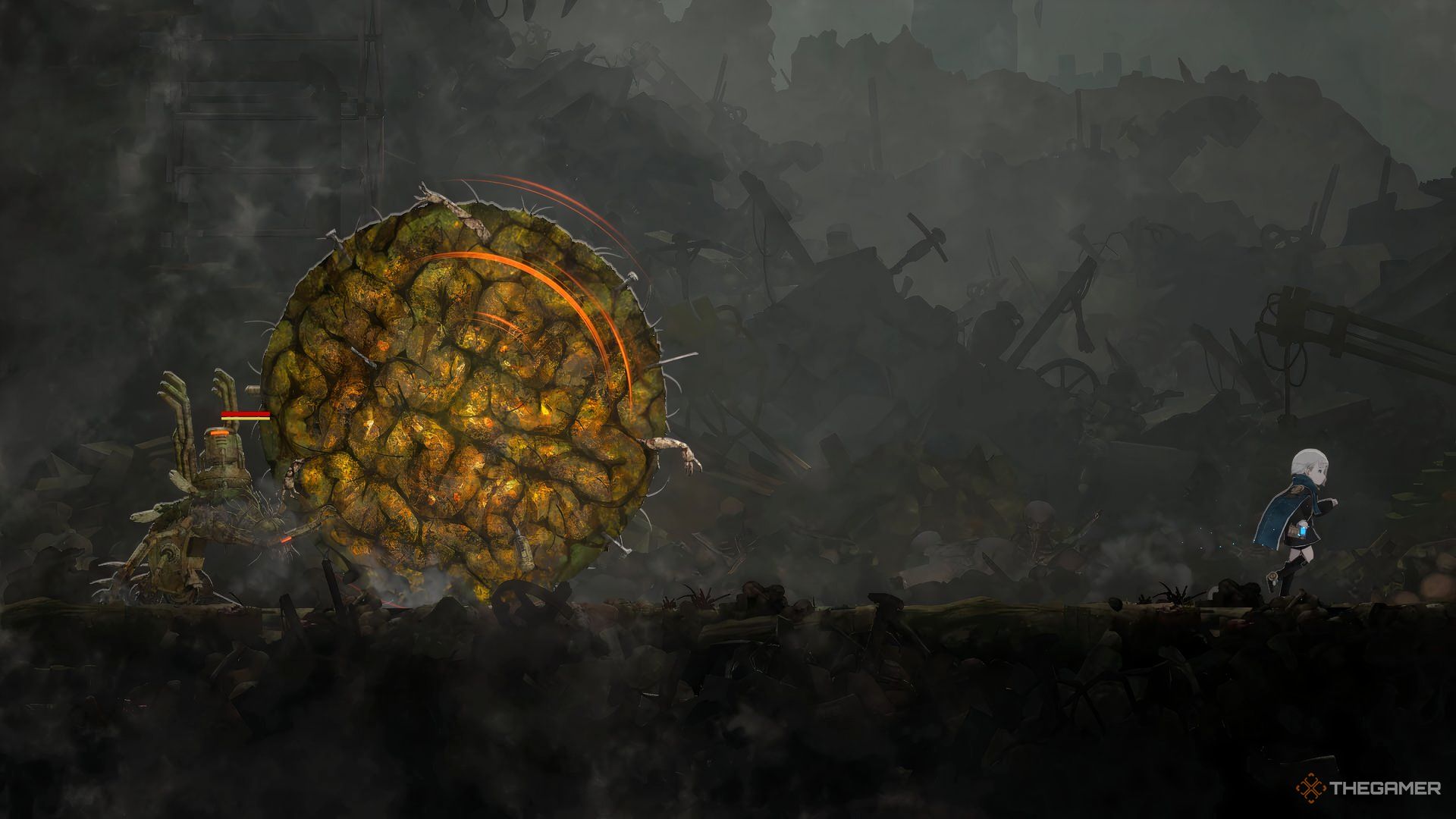 The Roller: Giant Orb using one of his moves in Ender Magnolia: Bloom in the Mist.