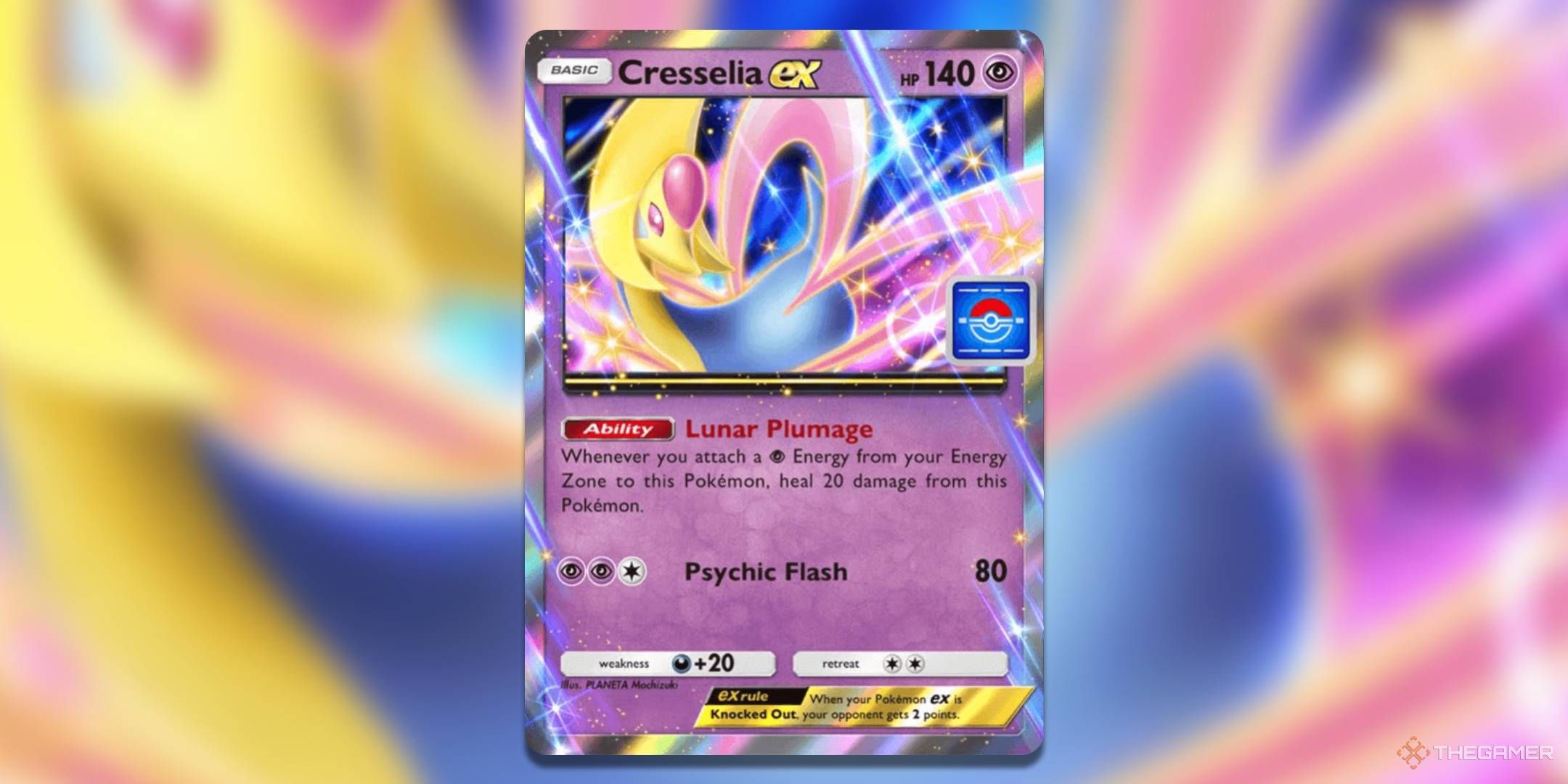 The Cresselia ex promo card, from the Cresselia ex Drop Event.