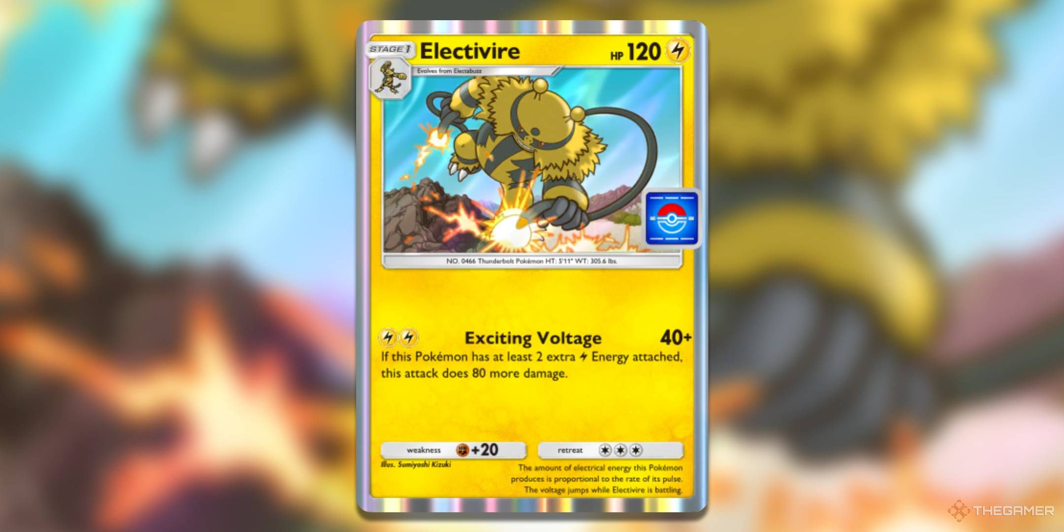 The Electivire promo card, from the Cresselia ex Drop Event.