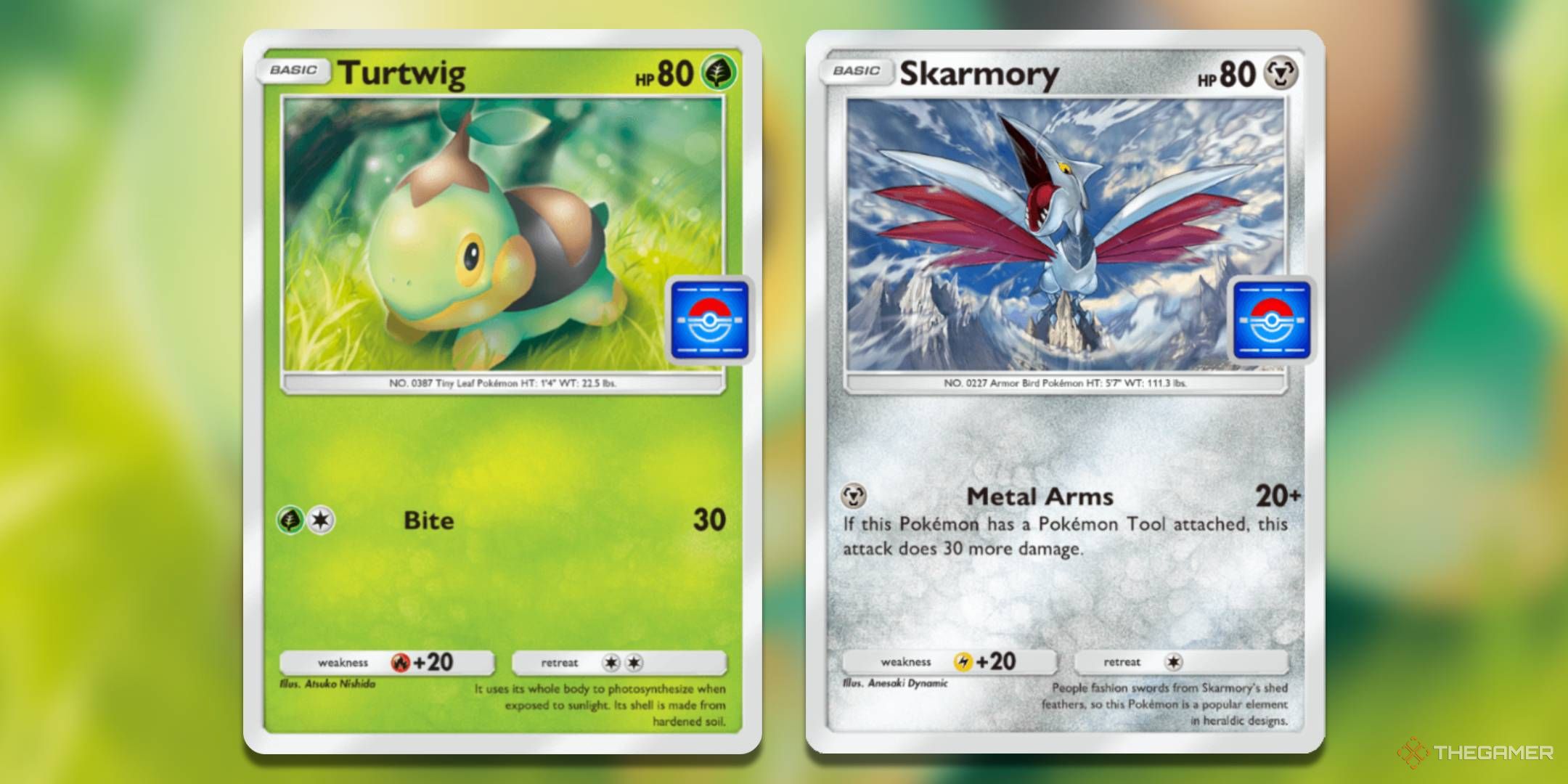 The Turtwig & Skarmory Promo cards, from the Cresselia ex Drop Event.