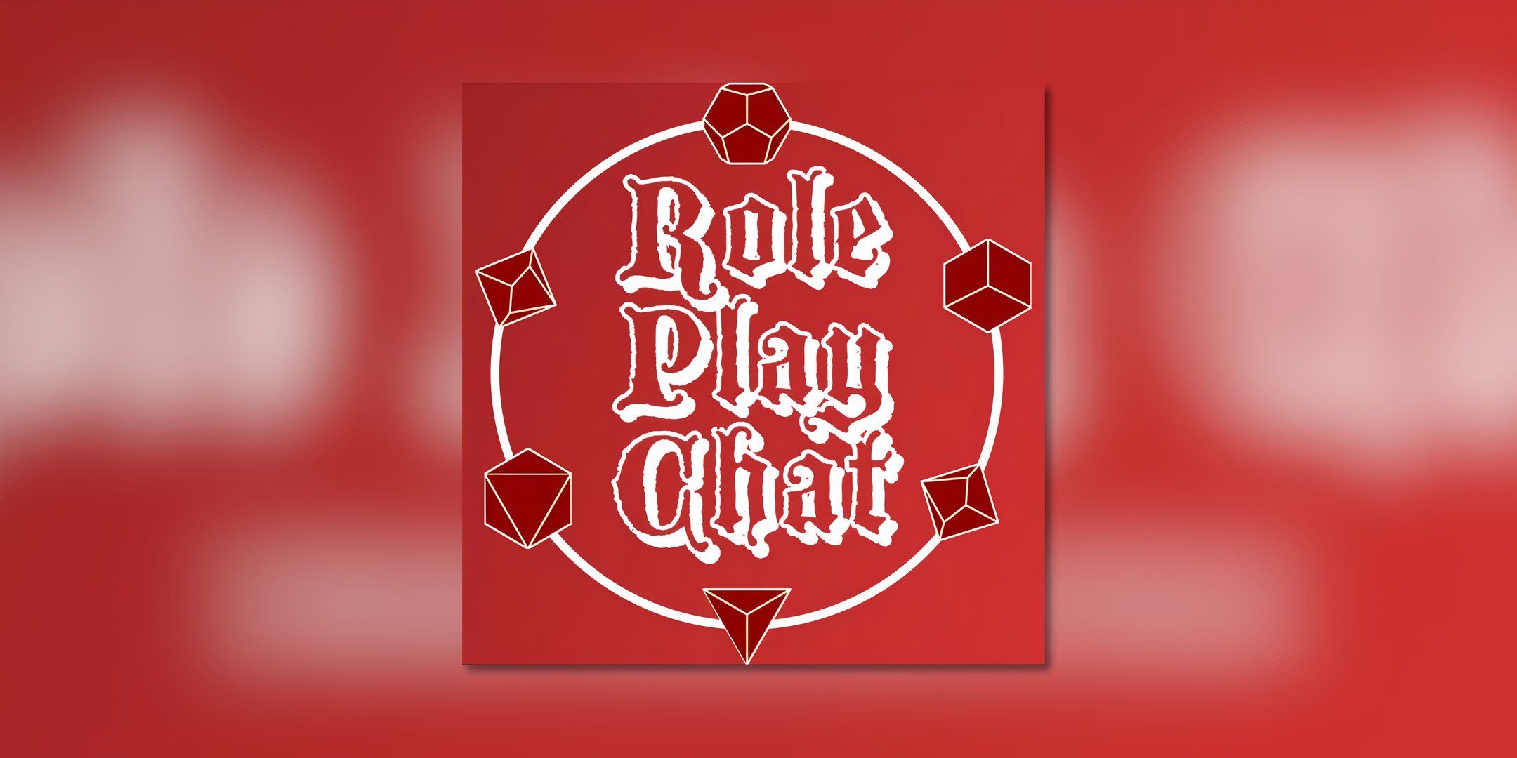 Image of Role Play Chat podcast logo with a blurred background.