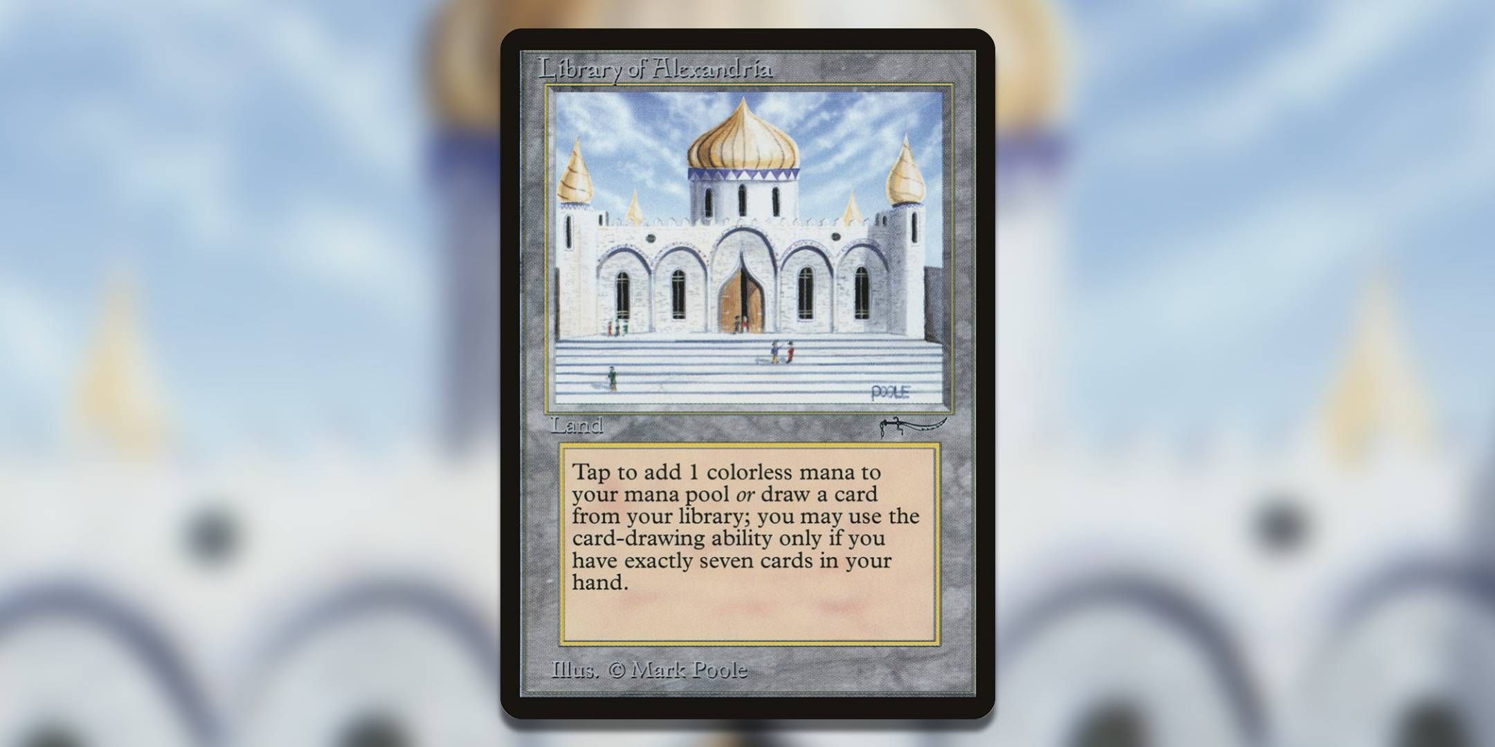 Screenshot of Library of Alexandria Arabian Nights MTG.