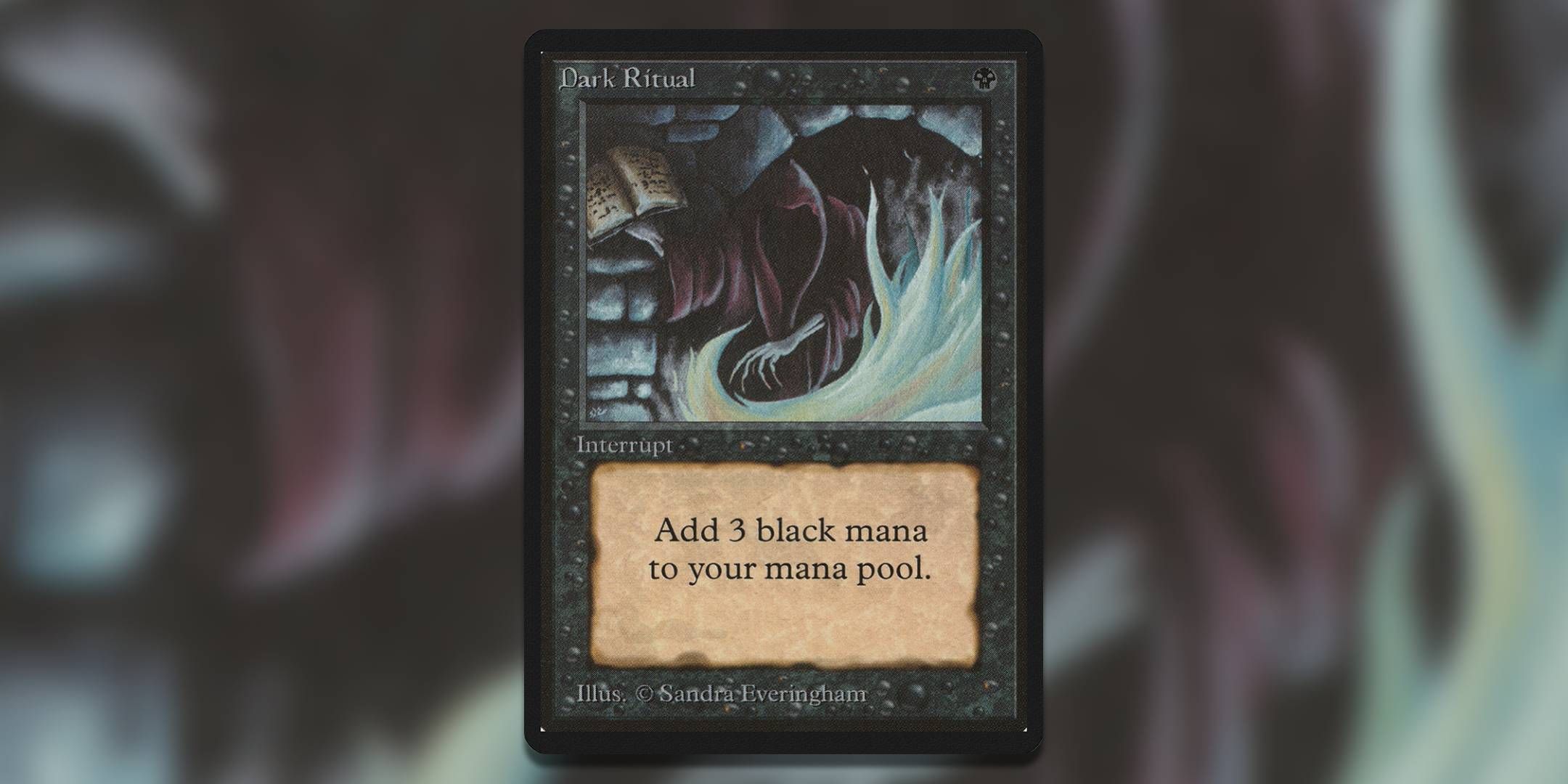 The Magic the Gathering card Dark Ritual Beta by Sandra Everingham.