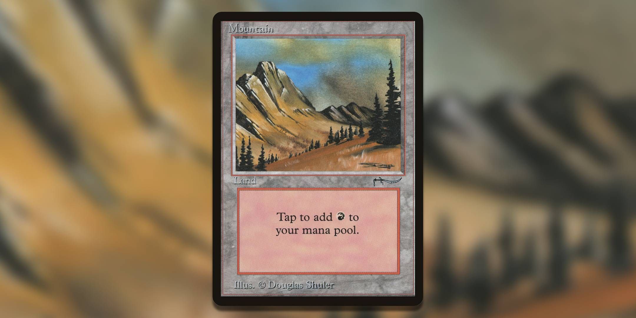 The Magic the Gathering card Mountain by Douglas Shuler.