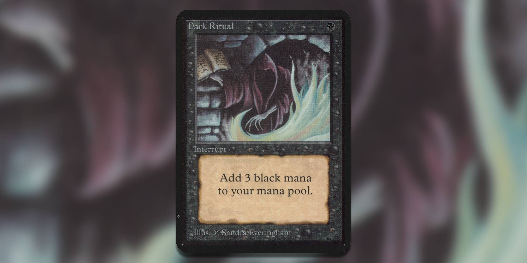 The Magic the Gathering card Dark Ritual Alpha by Sandra Everingham.