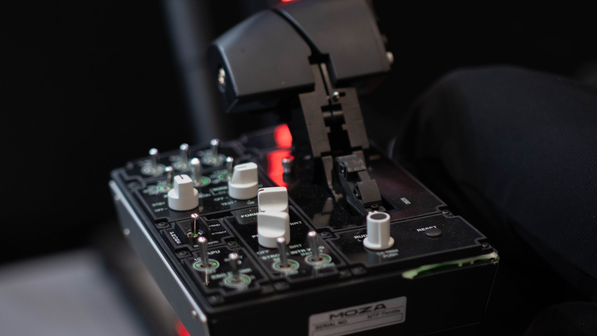 The Moza Flight sim throttle deck