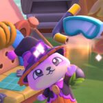A player holding the snorkel in Hello Kitty Island Adventure.