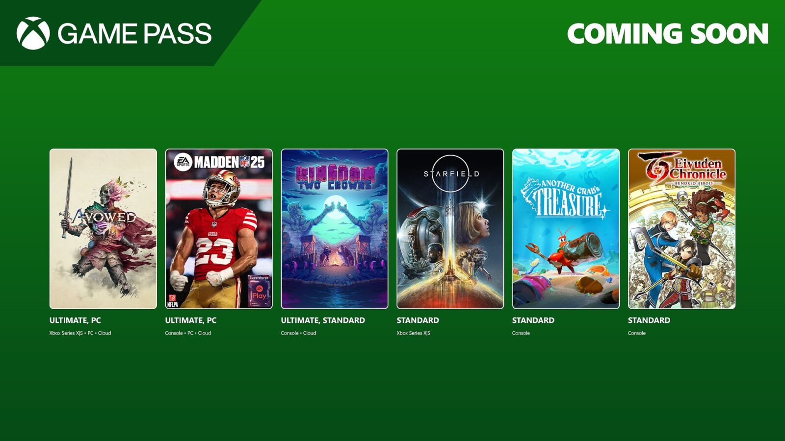 Coming Soon to Game Pass: Avowed, Madden NFL 25, and More