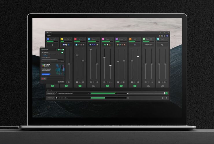 Elgato's Wave Link software running on a laptop