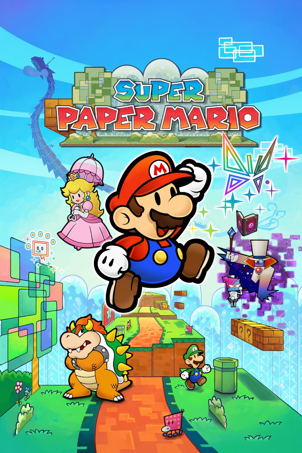 Super Paper Mario Tag Page Cover Art