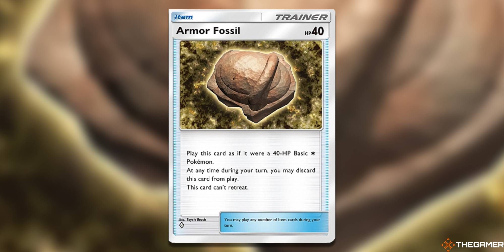 Armor Fossil from Pokemon Pocket.