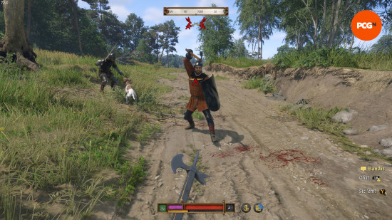 using a polearm in combat in kingdom come 2