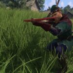 Kingdom Come Deliverance 2 gold edition gallant huntsman's kit worn by Henry in the grass