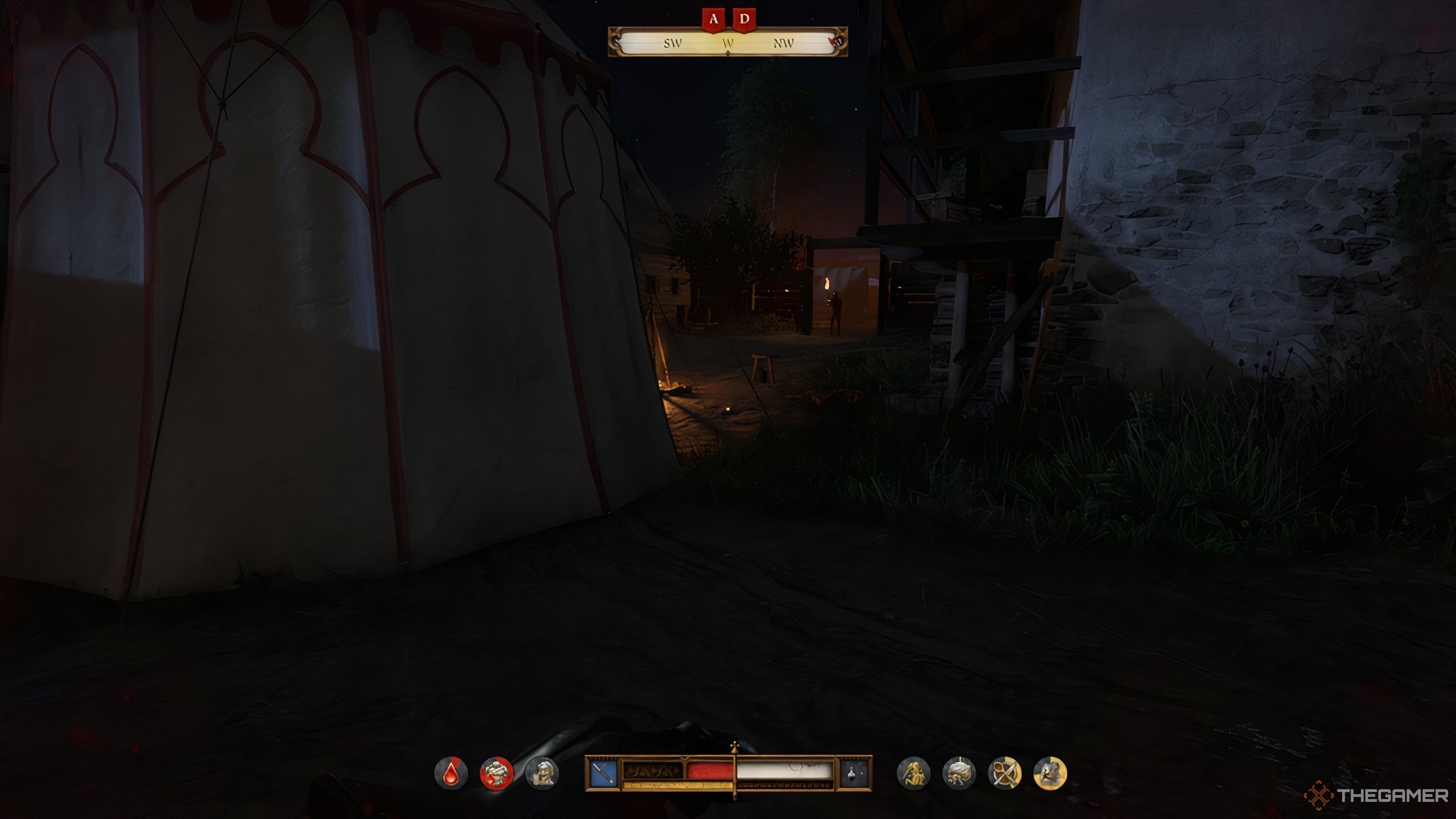 A tent in a camp in Kingdom Come: Deliverance 2.