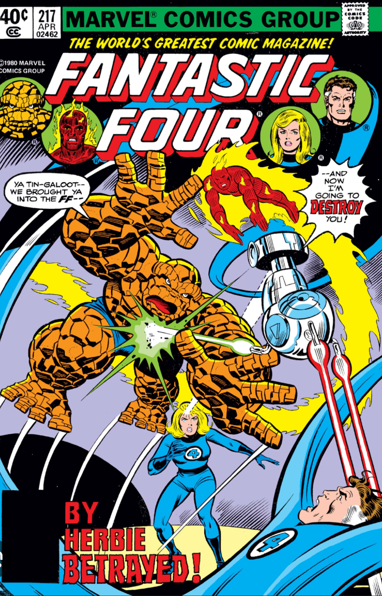 HERBIE attacking the rest of the Fantastic Four