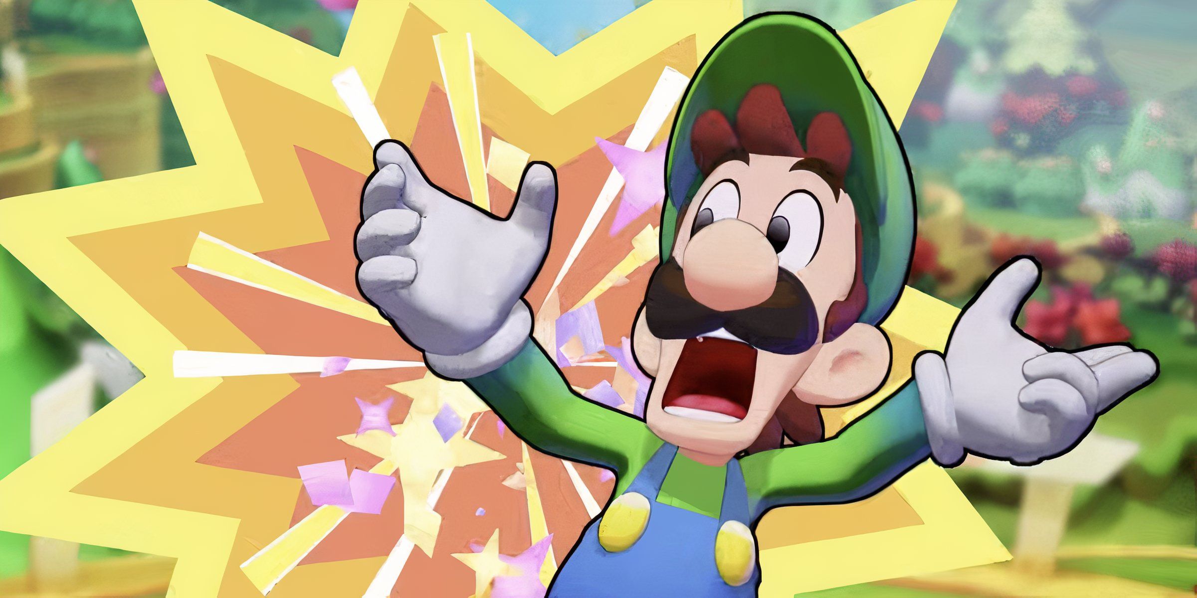 Luigi In Shock During A Luigi Logic Moment In Mario & Luigi: Brothership.