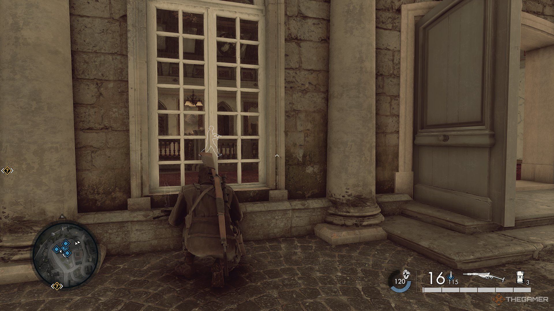 Using Focus Mode To Know Location Of Enemies In Sniper Elite: Resistance.