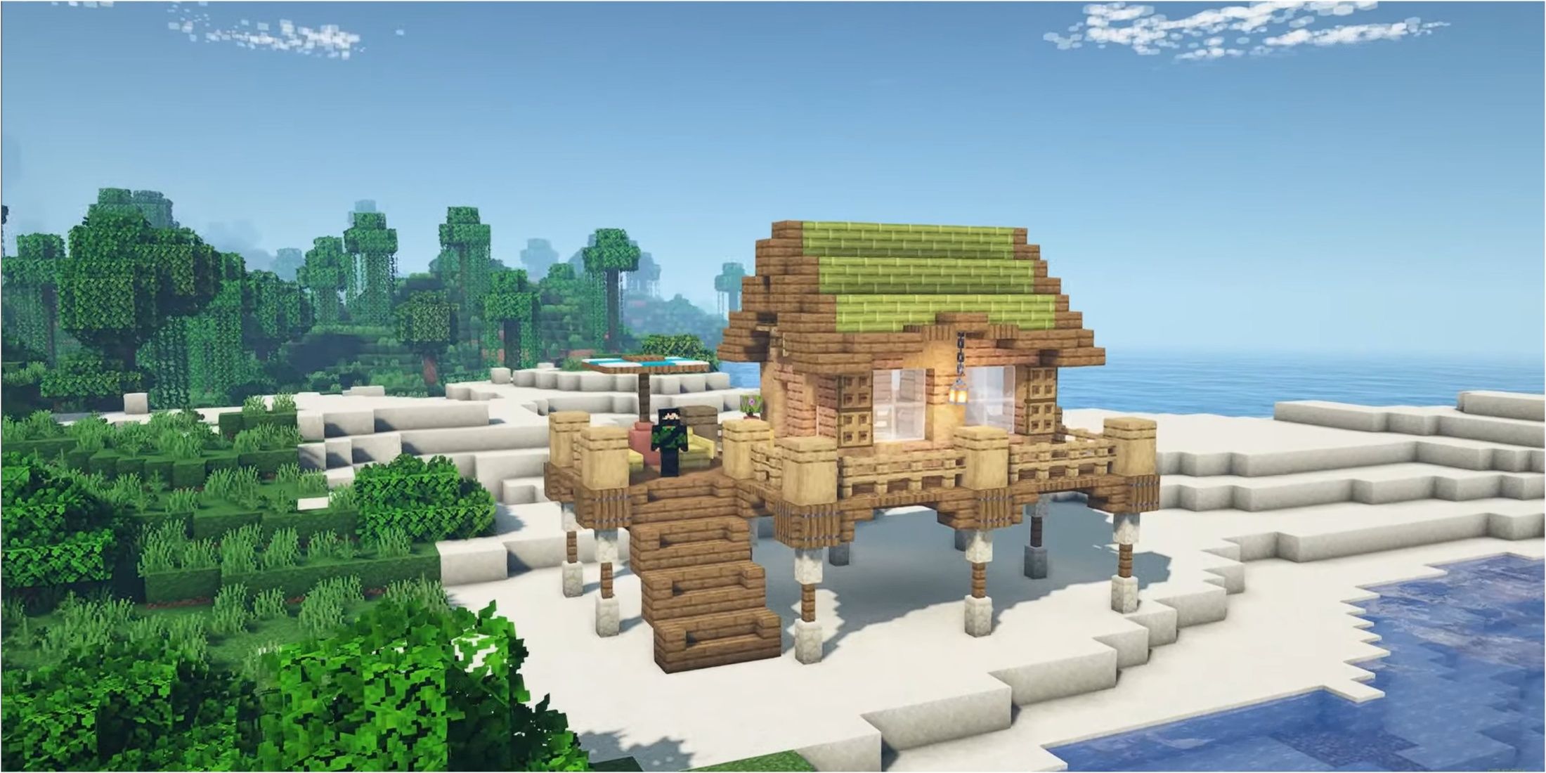 Tiny Minecraft home designs - Beach house 
