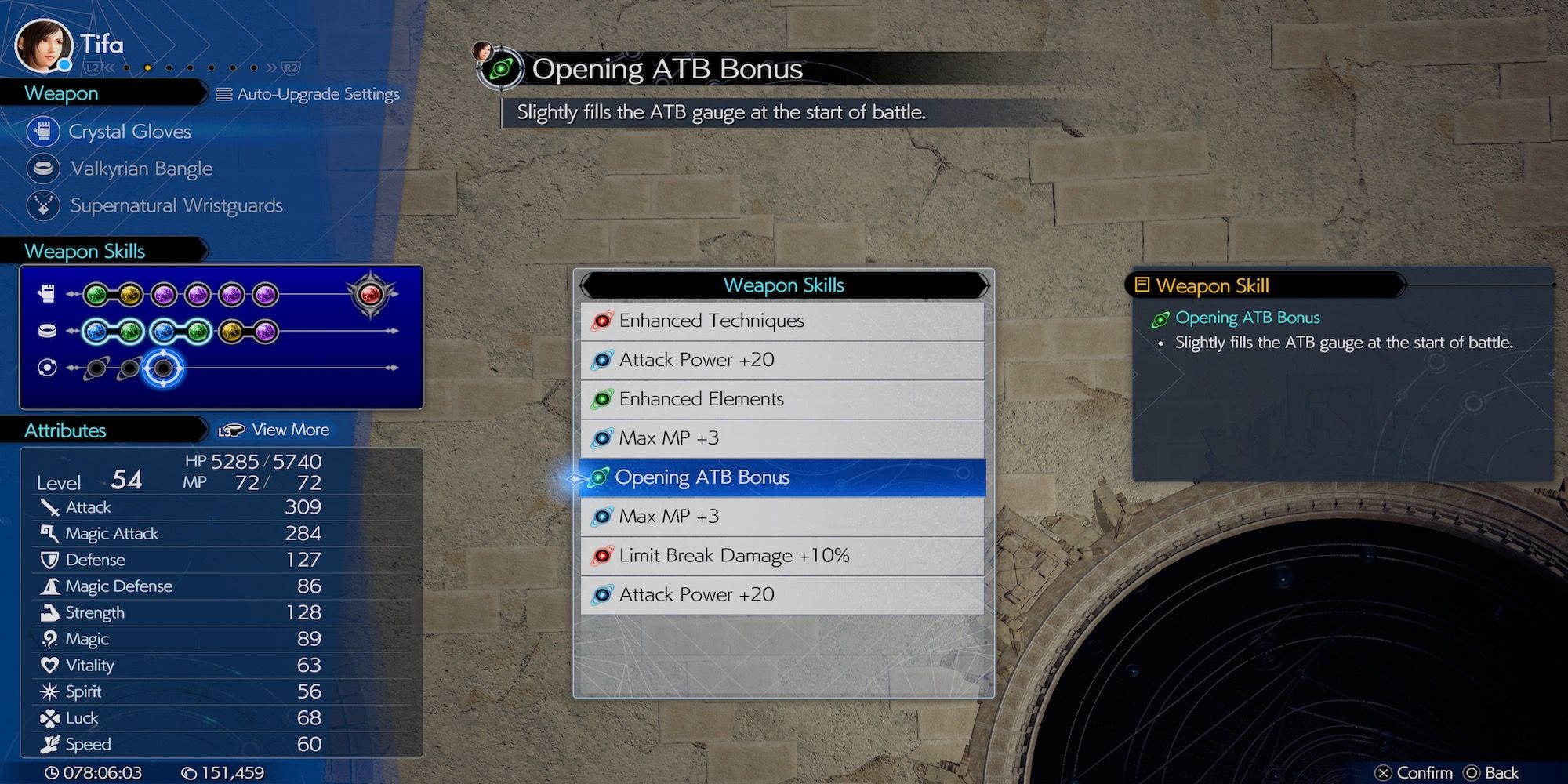 Opening ATB Bonus weapon skill in Final Fantasy 7 Rebirth-1