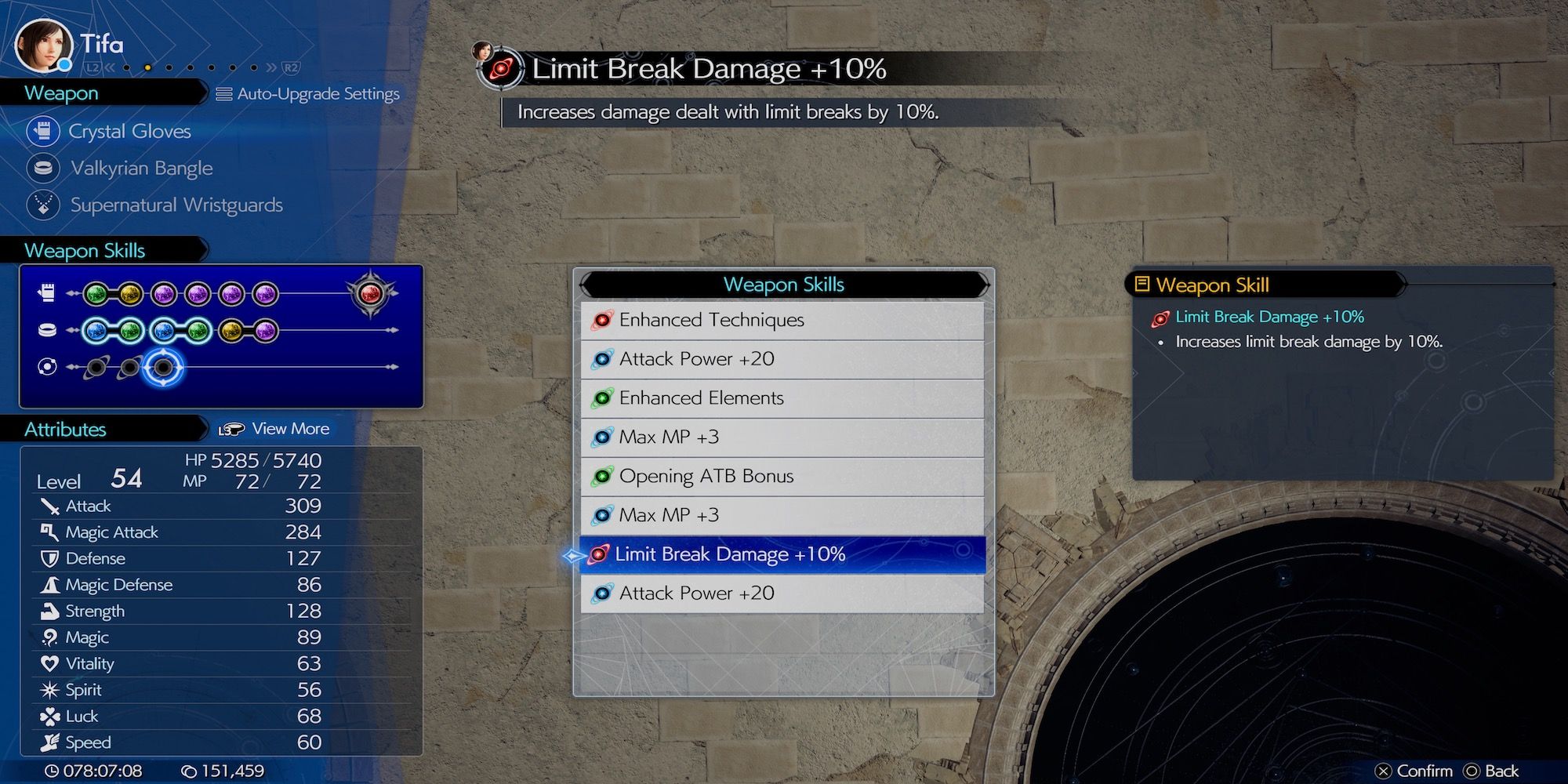 Limit Break Damage +10% weapon skill in Final Fantasy 7 Rebirth-1