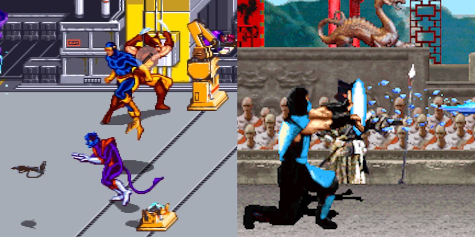 x-men arcade and Mortal Kombat