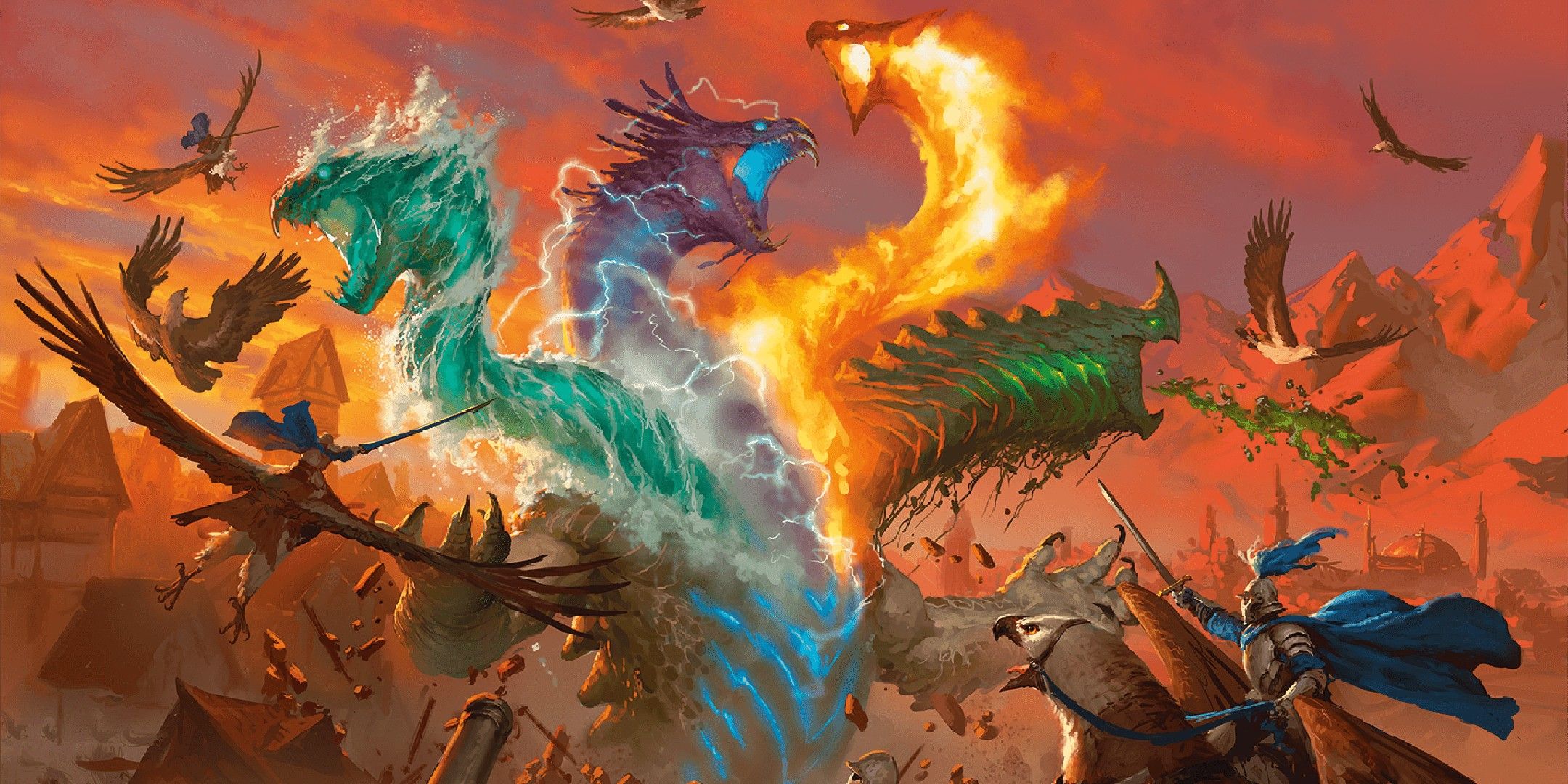 Dungeons & Dragons image showing an elemental cataclysm.