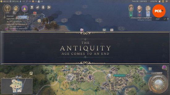 The Civ 7 Exploration Age begins as the Antiquity Age comes to an end.