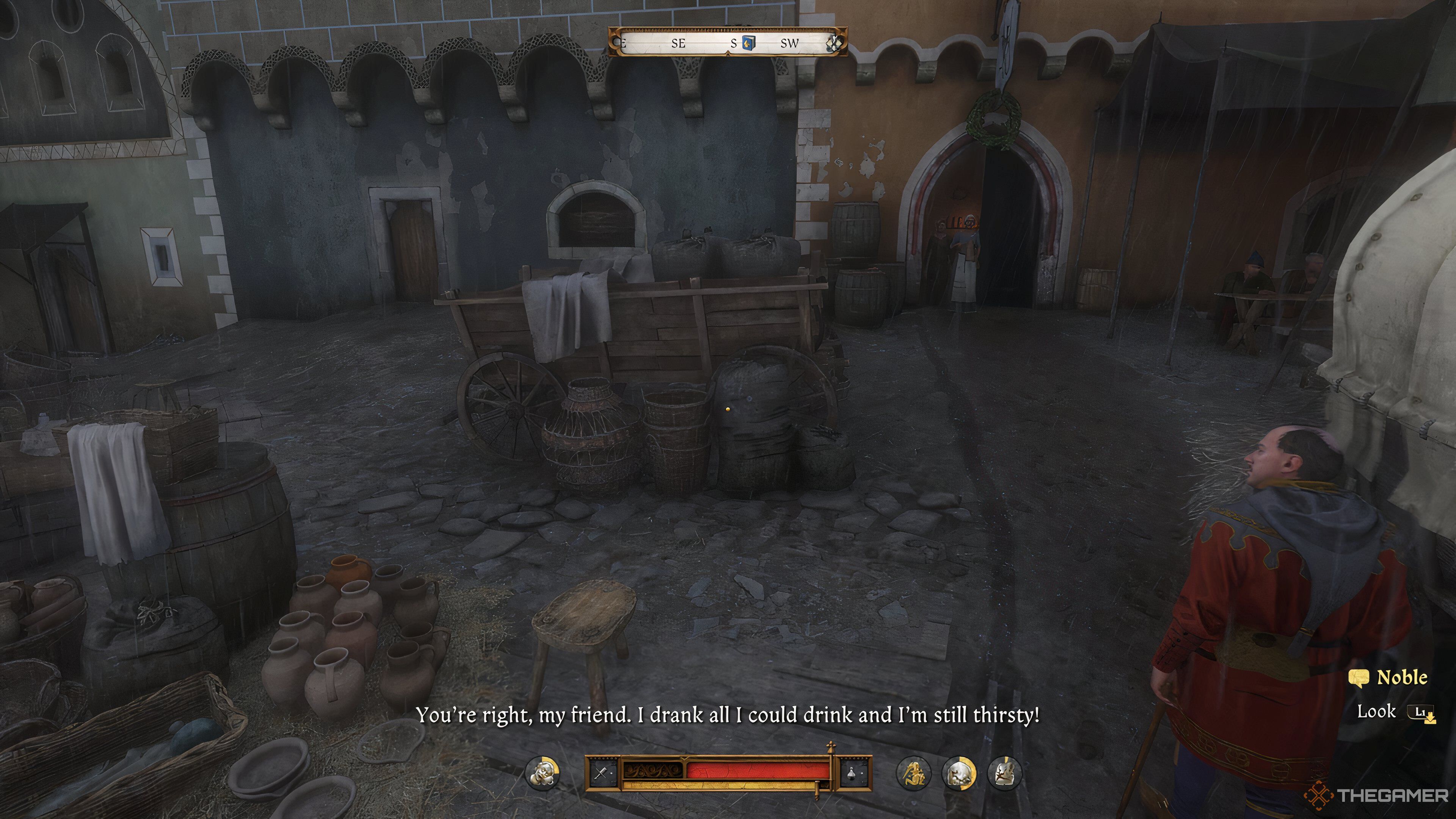 Barrels by a cart in Kingdom Come: Deliverance 2.