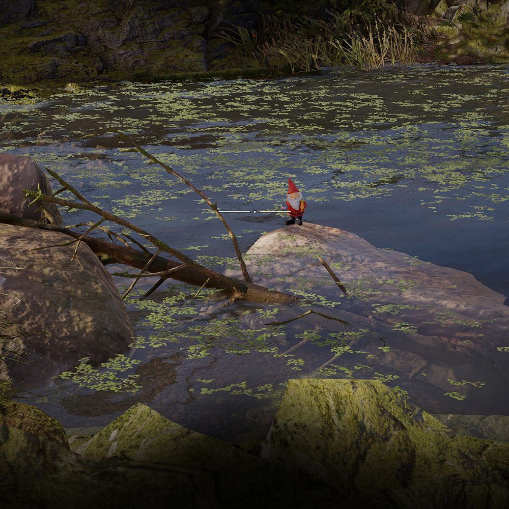 Sniper Elite gnome in a pond-1