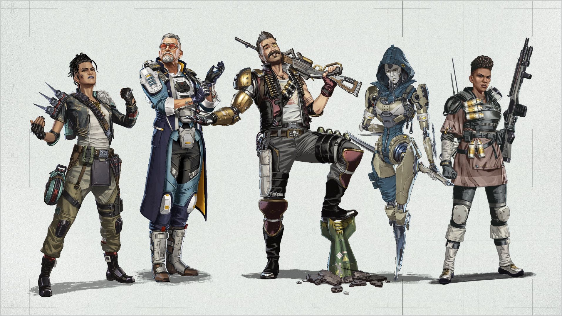 Apex Legends Assault Class With Fuse, Mad Maggie, Bangalore, Ash, And Ballistic