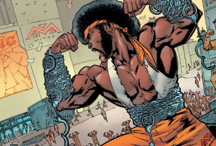 Ultimate Luke Cage flexing