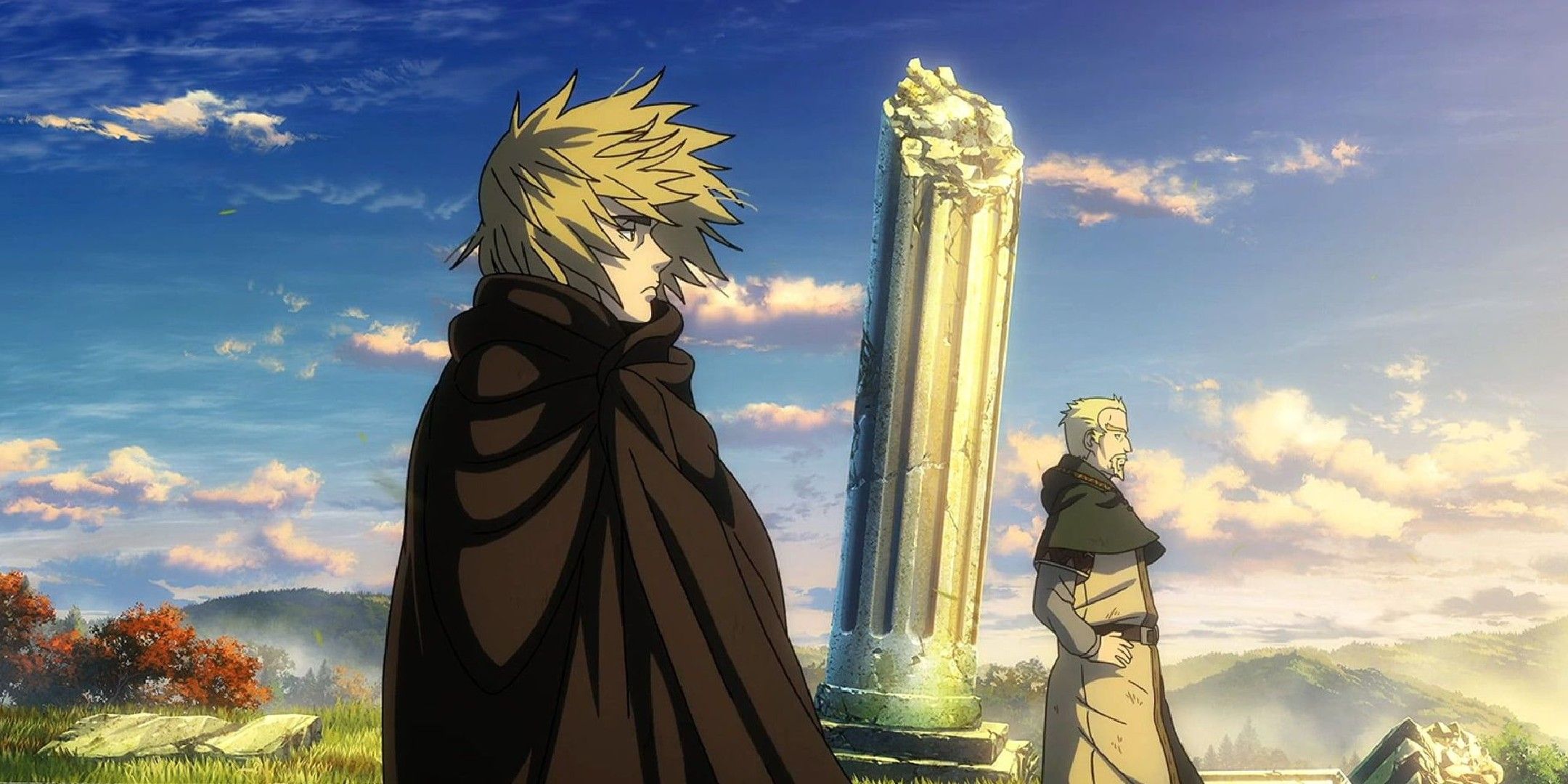 Vinland Saga Askeladd And Thornfinn Looking At Sunset.