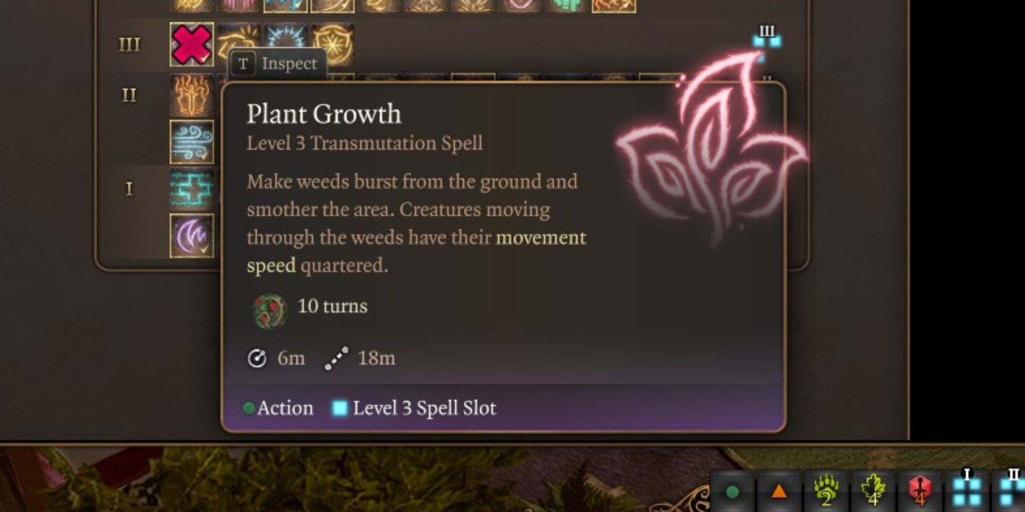 The Plant Growth spell in Baldur's Gate 3