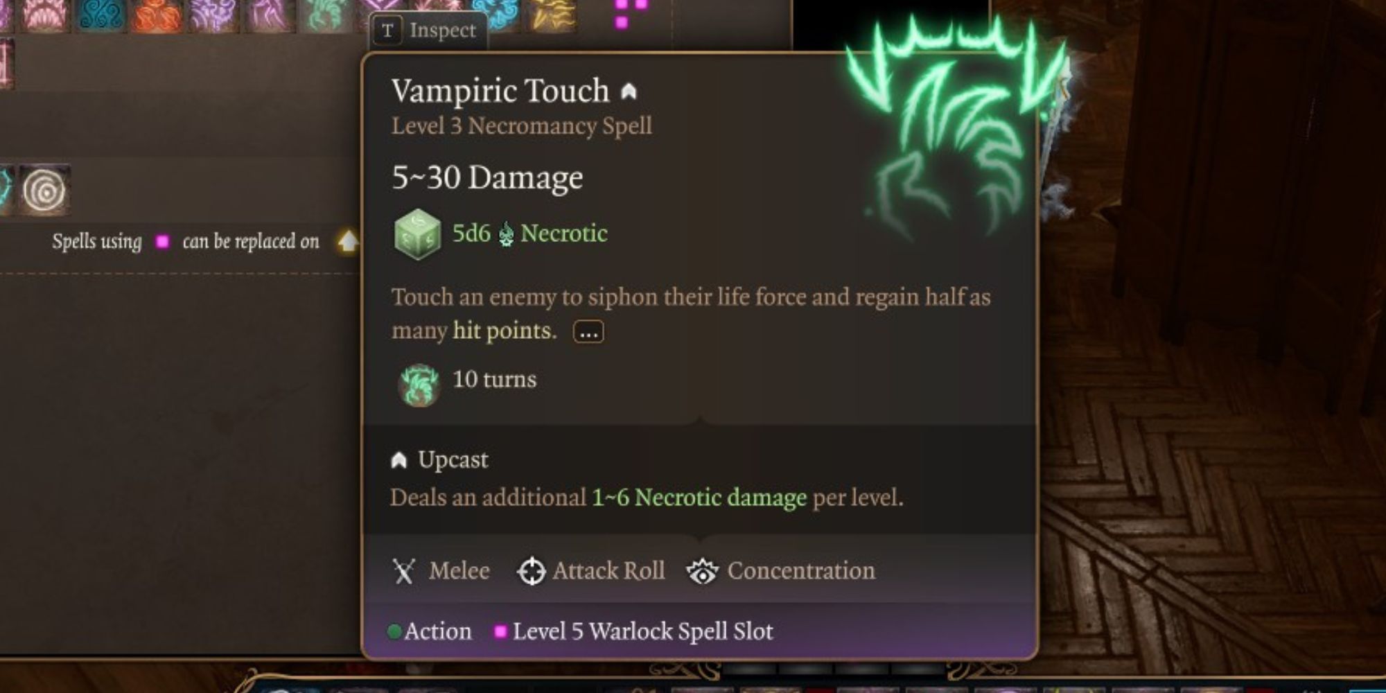 The Vampiric Touch spell in Baldur's Gate 3