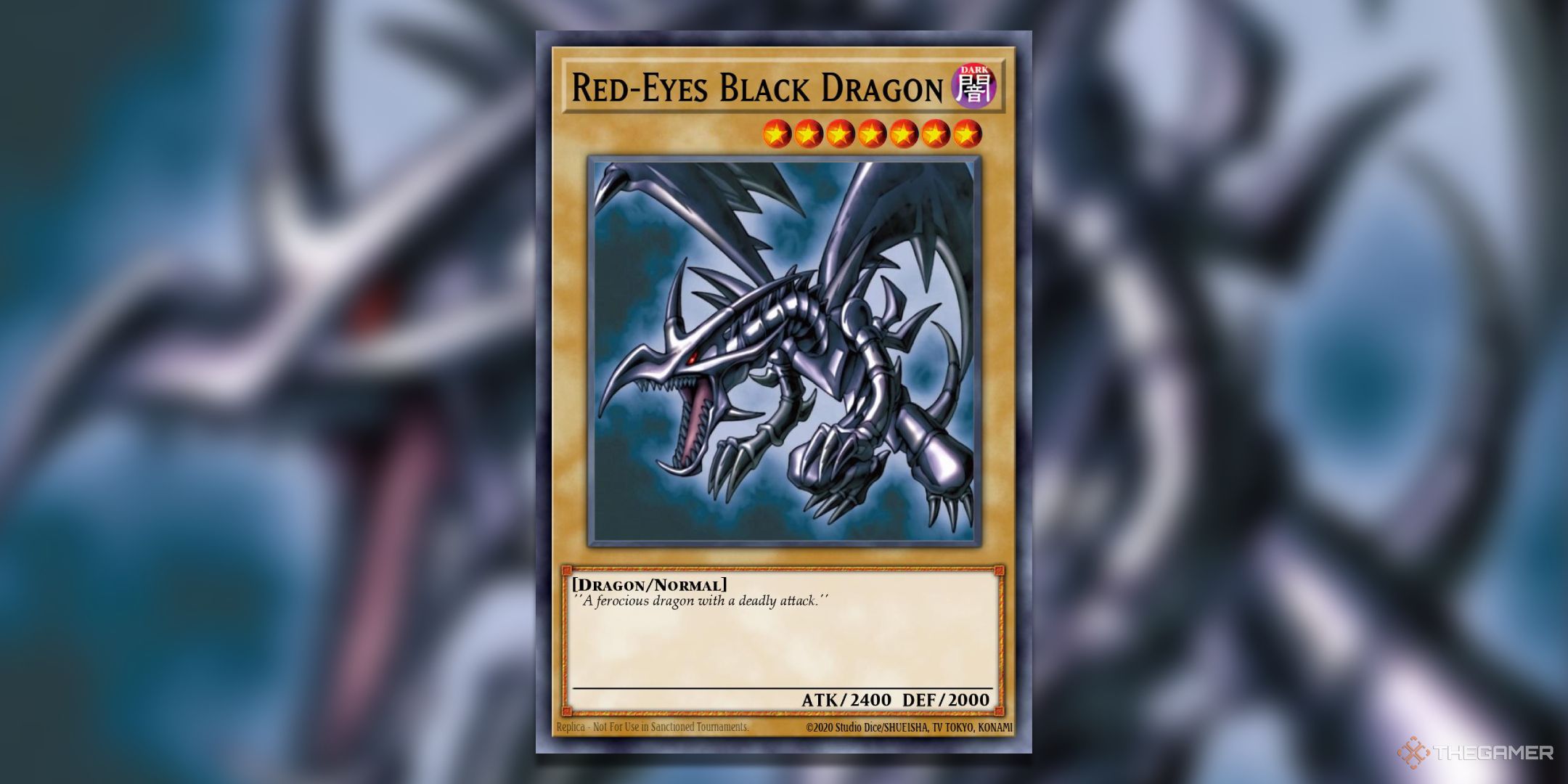 Red-Eyes Black Dragon Yu-Gi-Oh! TCG Card Art.