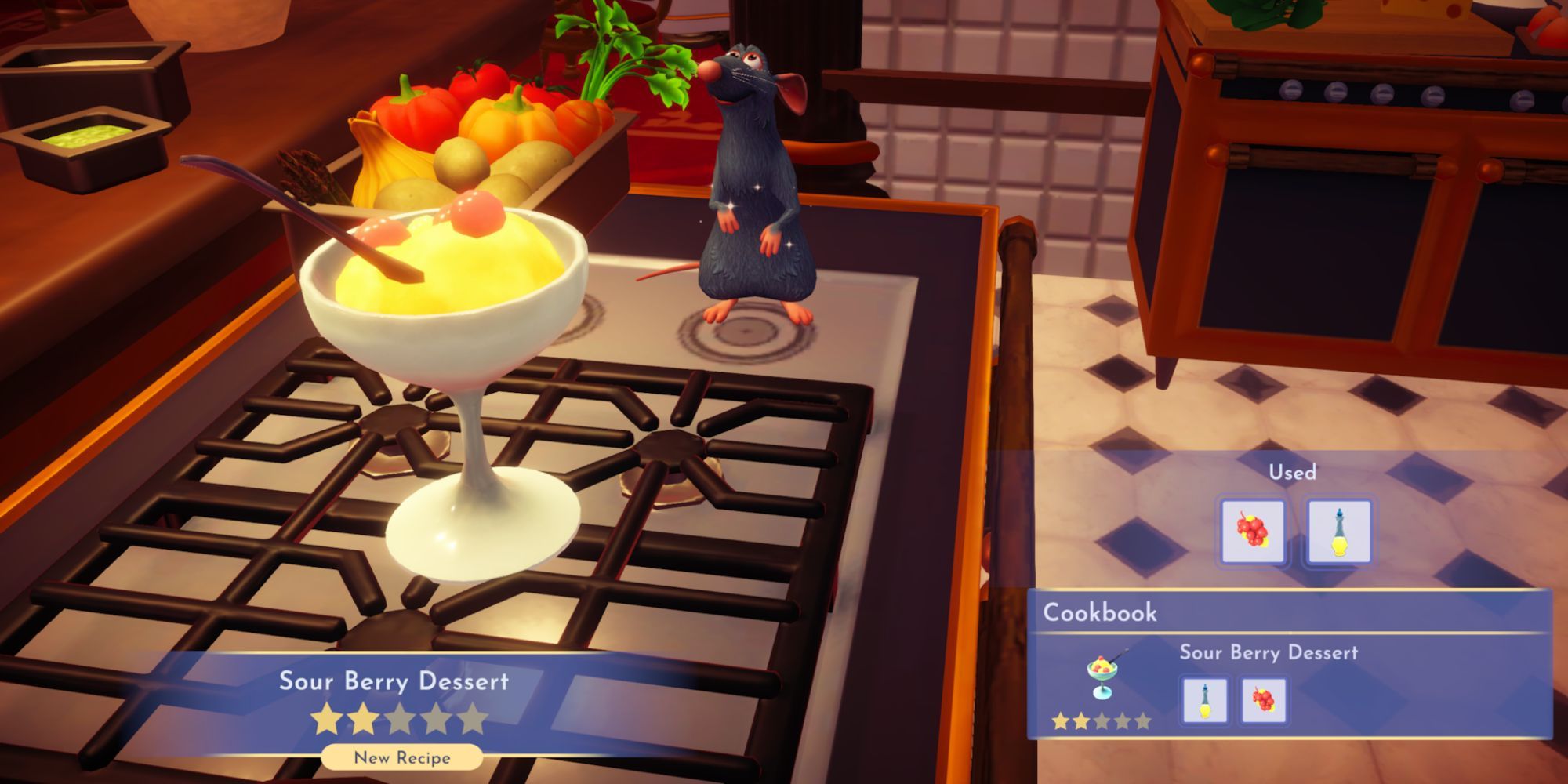 Sour Berry Dessert recipe in Disney Dreamlight Valley