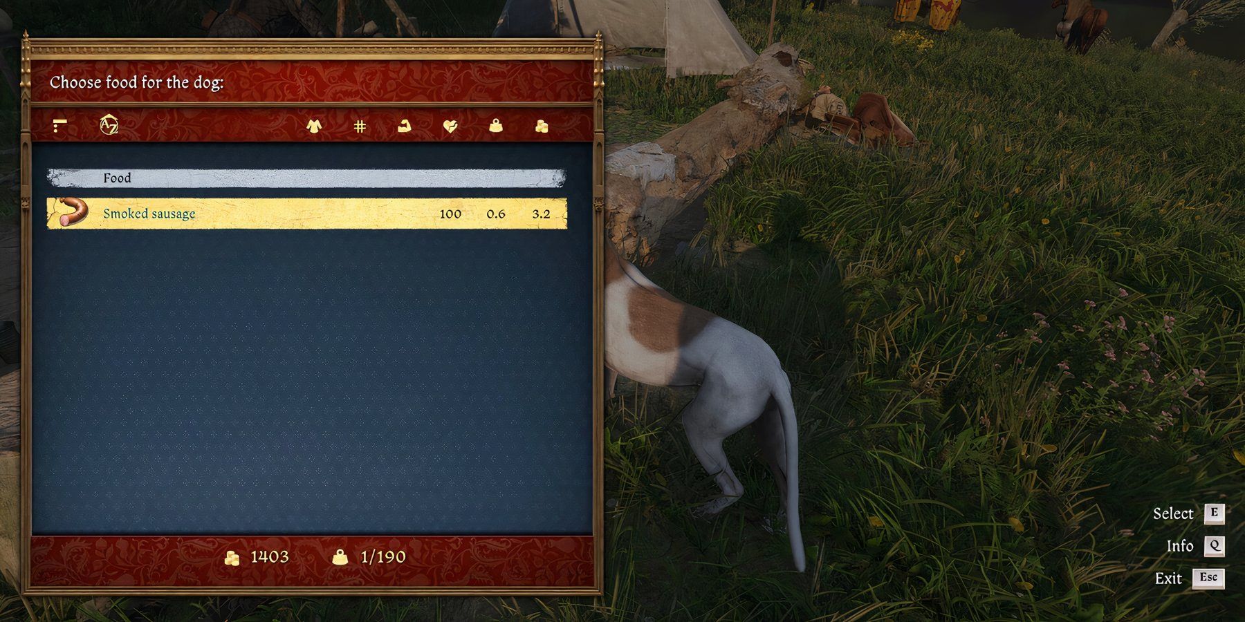 Food for Mutt Kingdom Come Deliverance 2