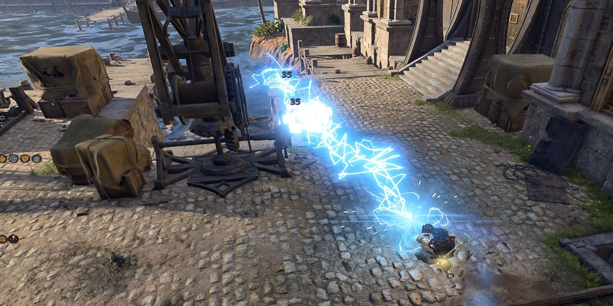 Lightning Bolt spell used in Baldur's Gate 3