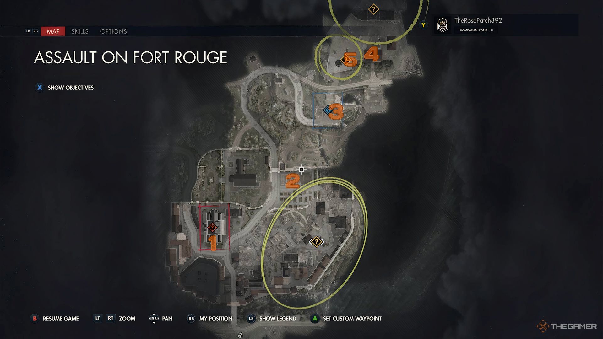 Map Locations Of Classified Documents During Assault On Fort Rouge In Sniper Elite: Resistance.