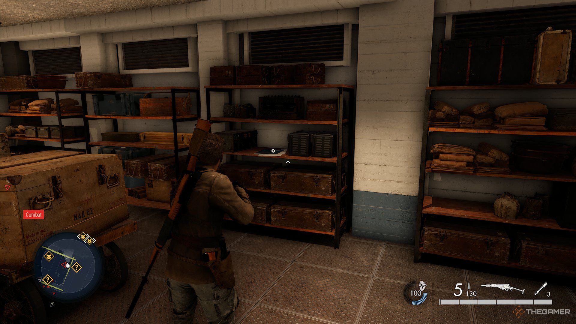 Finding Document #5 On Shelves During Assault On Fort Rouge In Sniper Elite: Resistance.