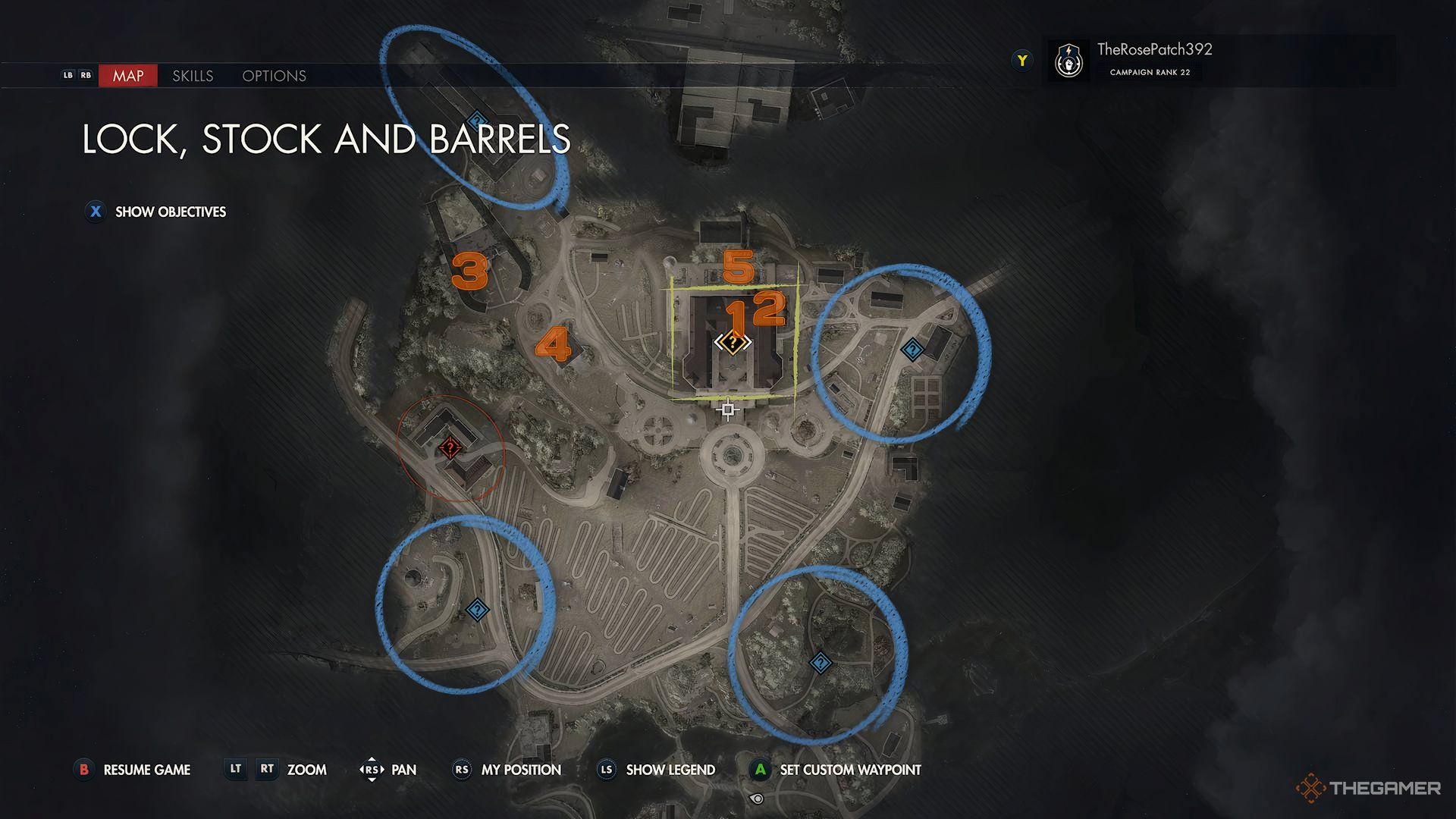 Map Locations Of Classified Documents During Lock, Stock And Barrels In Sniper Elite: Resistance.