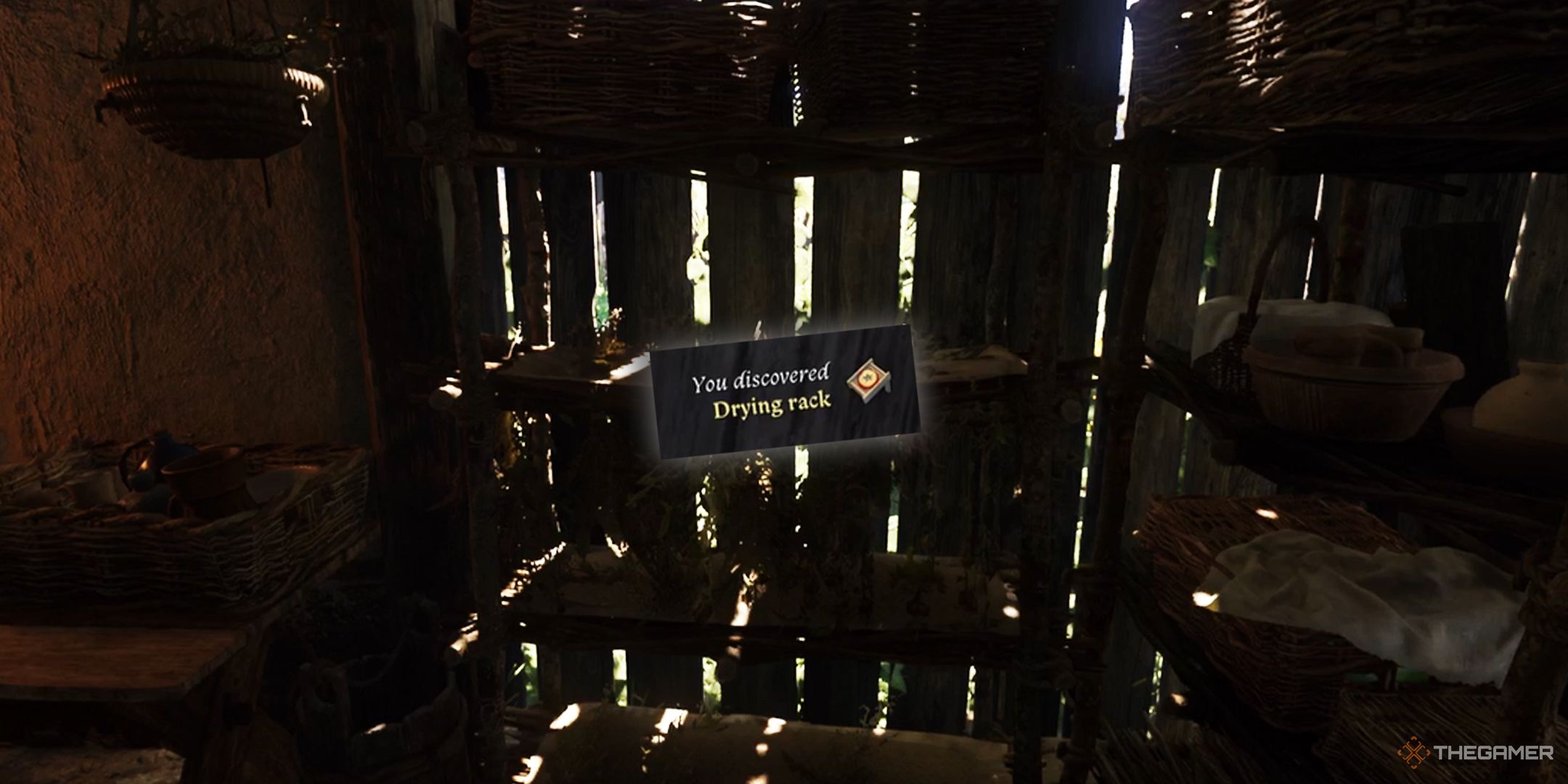 KCD2 Drying Rack in a shed with the discovery notification