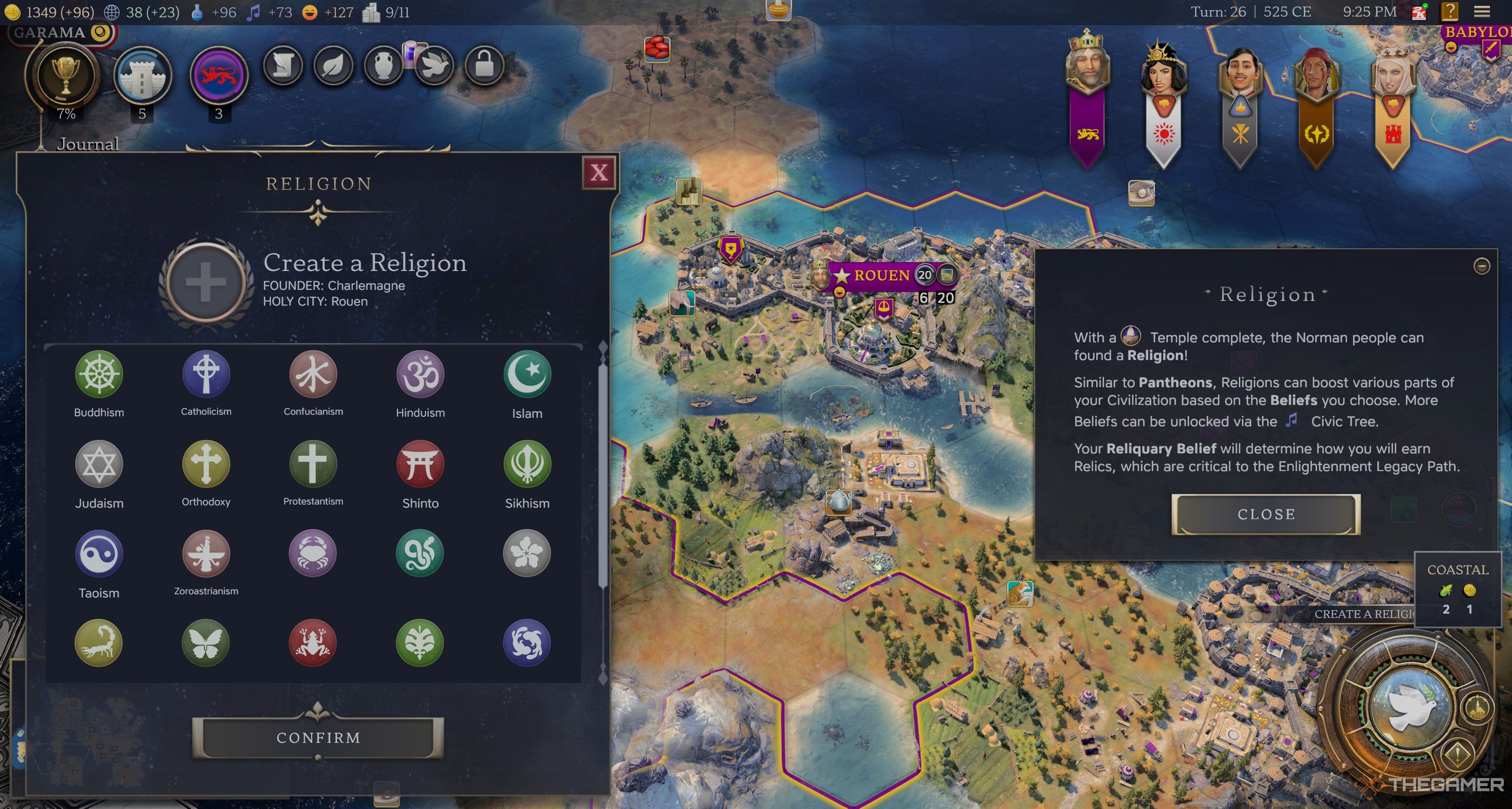 Founding a religion in Civilization 7