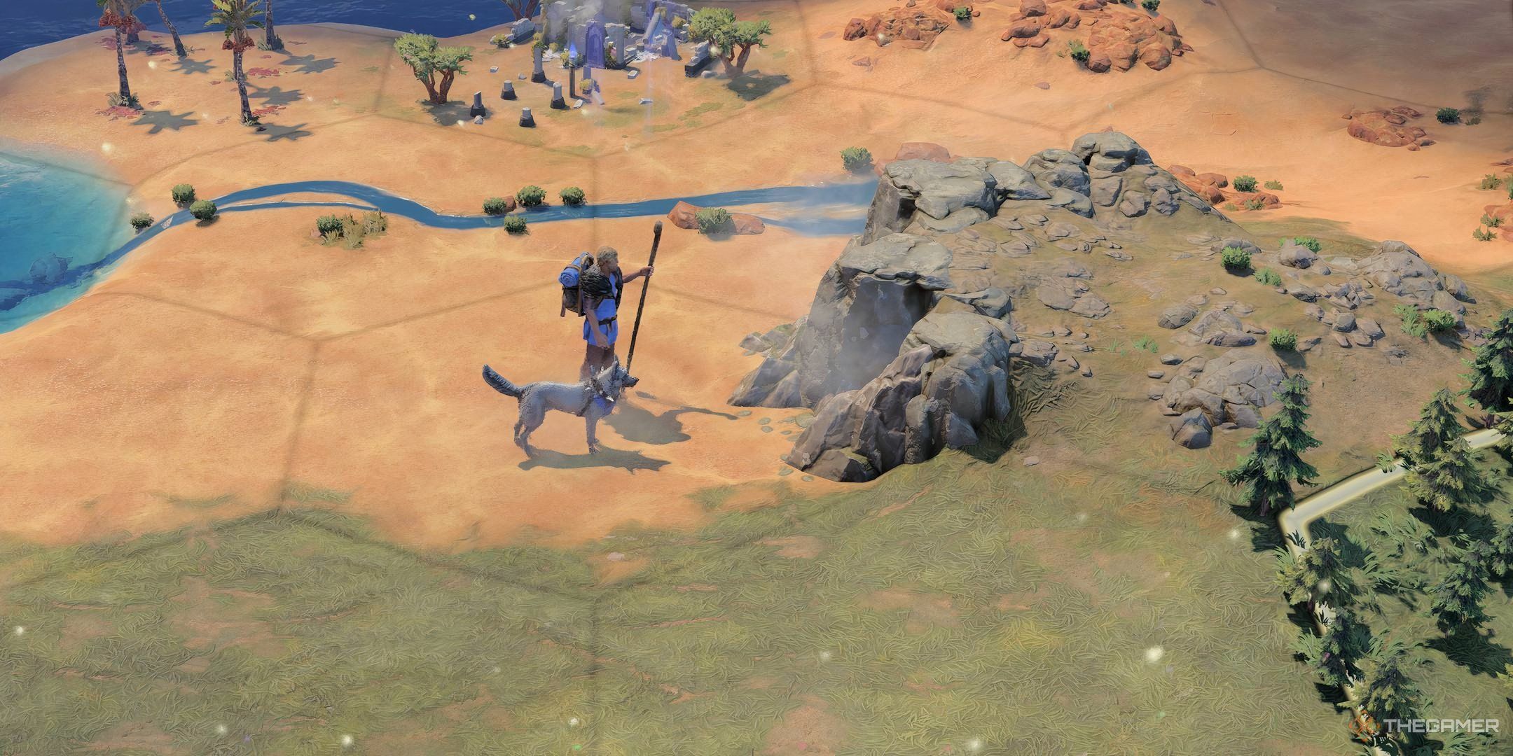 A scout reaches new lands in Civilization 7.